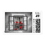 window-477937 window house black and white flowers stamps