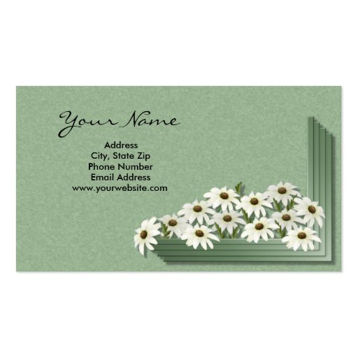 Window Box Daisies Business Cards