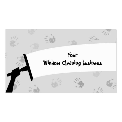 Window Cleaning Business Card Template (front side)