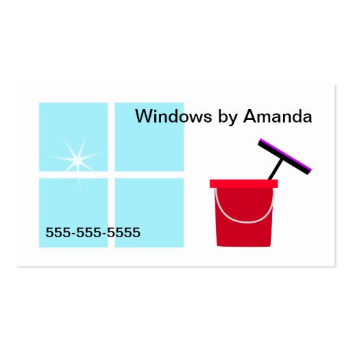 Window Cleaning Business Cards (front side)