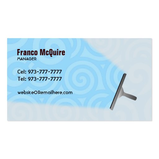 Window Cleaning business cards (back side)