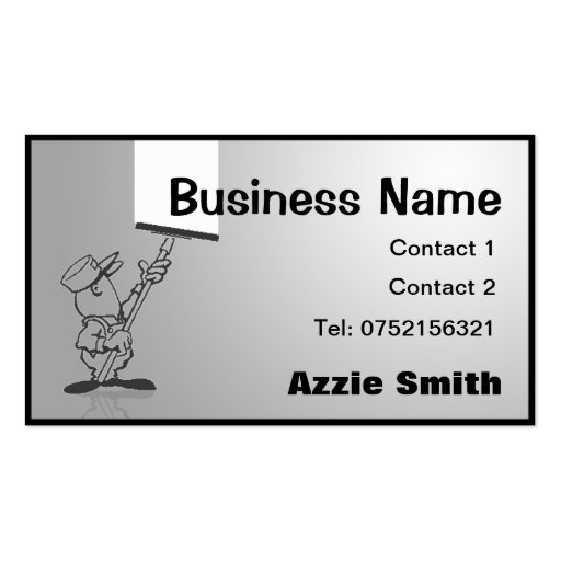 Window Cleaning/Decorating Business Card (front side)