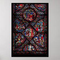 Window depicting scenes print