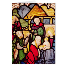 Window depicting the Adoration of the Magi Greeting Cards