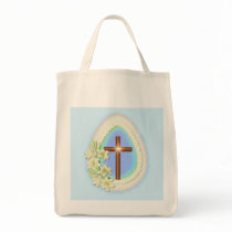Window Egg and Cross Canvas Bag