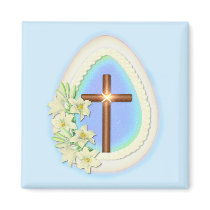 Window Egg and Cross magnets by Spice Window Egg and Cross magnets