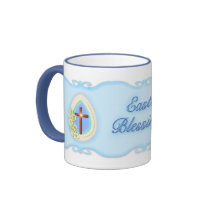 Window Egg & Cross mugs