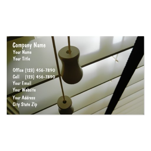 Window Fashions Business Cards (front side)