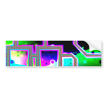 Window into the Universe– Magenta &amp; Cyan Intersect Bumper Sticker