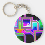 Window into the Universe– Magenta & Cyan Intersect Key Chain