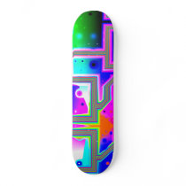 Window into the Universe– Magenta & Cyan Intersect Skateboards