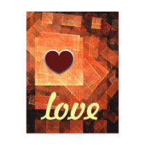 love, dating, relationship, wedding, valentine, postcard, abstract, art, modern, cool, Postcard with custom graphic design