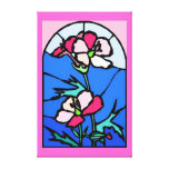 Window of Flowers Stretched Canvas Print