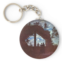 Window On The Moonlight Oybin By Carus Carl Gustav Key Chain