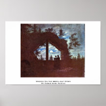 Window On The Moonlight Oybin By Carus Carl Gustav Posters