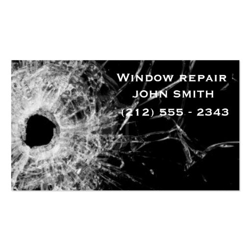 Window repair businesses card business card