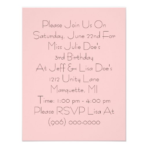 Window Seat Teddy Bear Pretty Pink Invitations