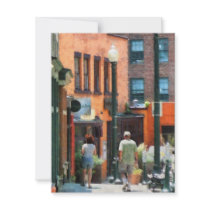Window Shopping in Downtown Asheville Custom Invitation