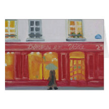 "Window Shopping on 27 rue de Varenne" Greeting Card