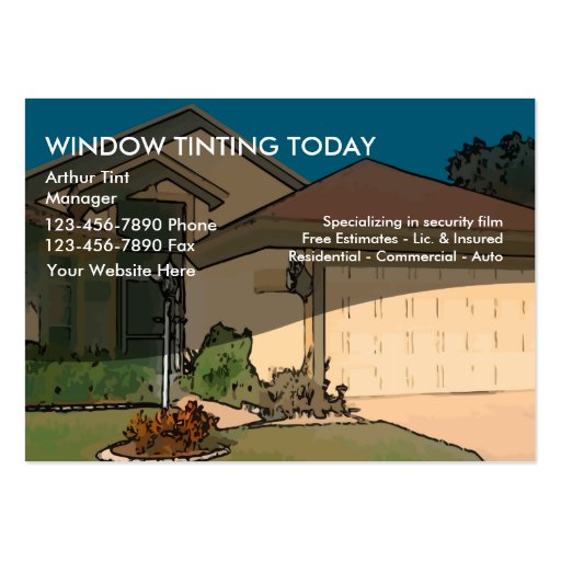 Window Tinting Business Cards (front side)