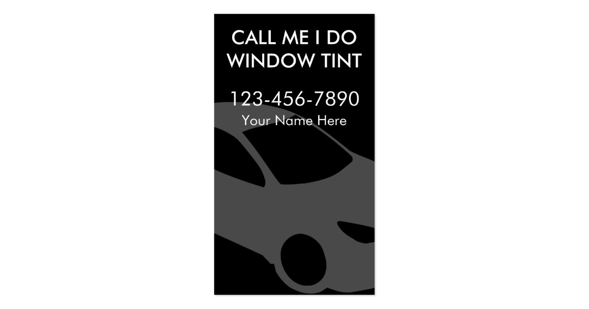 Window Tinting Business Cards Zazzle