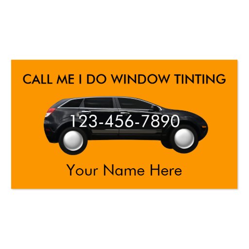 Window Tinting Business Cards
