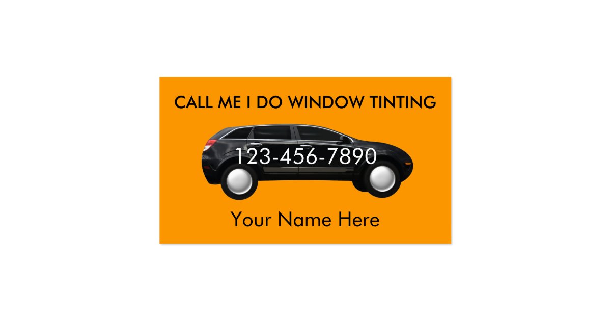 Window Tinting Business Cards Zazzle