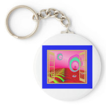 Window to an Alien Planet Key Chains