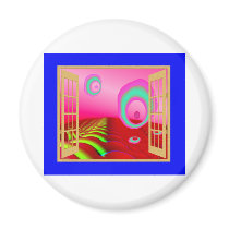 Window to an Alien Planet Refrigerator Magnets