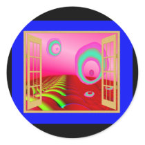 Window to an Alien Planet Round Sticker