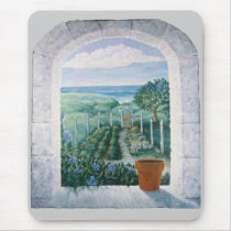 Window to the Garden mousepads by Tranquil_Quietude Window to the Garden mousepads