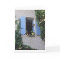 Window with Blue Shutters cards by kneimeier Window with Blue Shutters cards