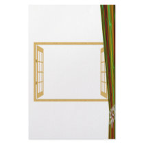 Window with Curtain stationery by mohsenart Window with Curtain stationery