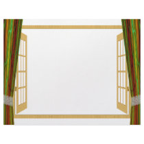 Window with Curtains letterhead by mohsenart Window with Curtains letterhead