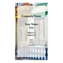 Window With Reflections and Windowbox business cards
