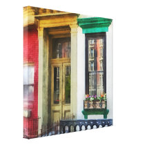 Window With Reflections and Windowbox canvas prints