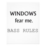 Windows Fear me Bass Rules Bass Guitar Design Personalized Announcement
