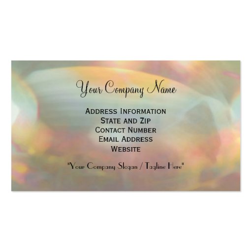 Windreamer Chic Elegant 3.5" x 2" Professional Business Card Template (back side)