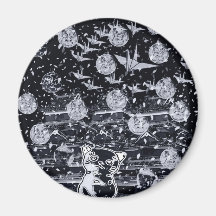 Winds niyanko castle cherry tree snowstorm compila refrigerator magnet