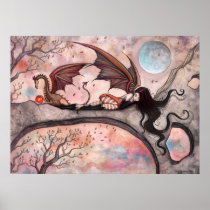 Winds of Autumn Gothic Dragon Fairy Vampire Poster