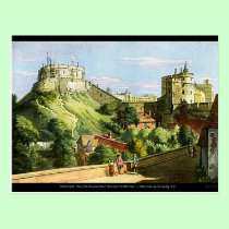 Windsor Castle Watercolor Painting Postcard! postcards
