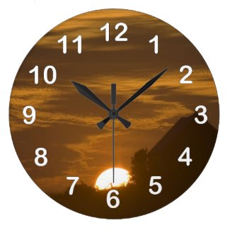 Windsor, NS, Canada Farmhouse Sunrise Wallclocks