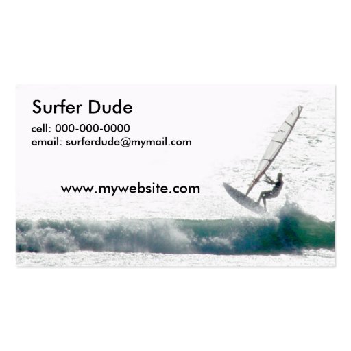 Windsurfer Business Card Templates