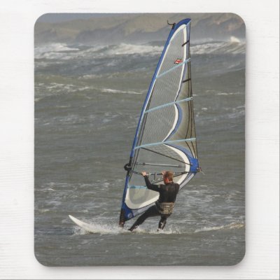 Windsurfer - Norre Vorupor, North Jytland, Denmark Mouse Pad by Thorninger