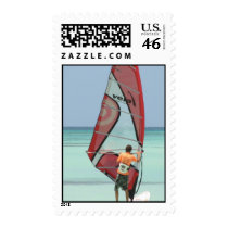 Windsurfing Aruba Postage Stamp