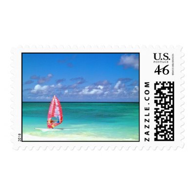 Windsurfing Hawaii Postage by joeyartist