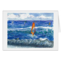 Windsurfing in Hawaii Card