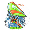 Windsurfing Shark Attack stickers
