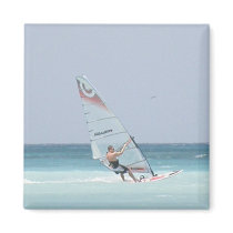 Windsurfing Square Magnet