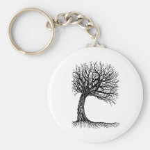 windswept tree of life key chain